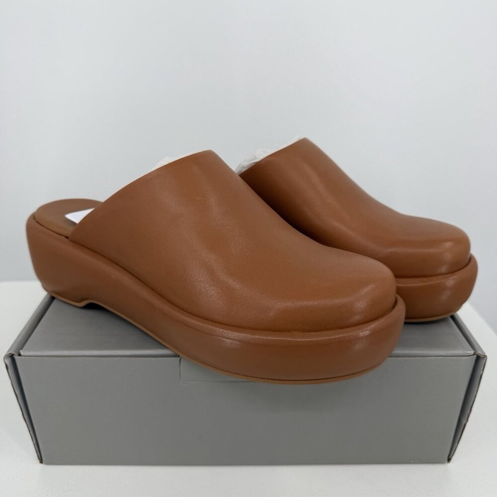 Everlane The Puffa Flatform in Brown Leather 10.5 Women's Chunky Platform Clog